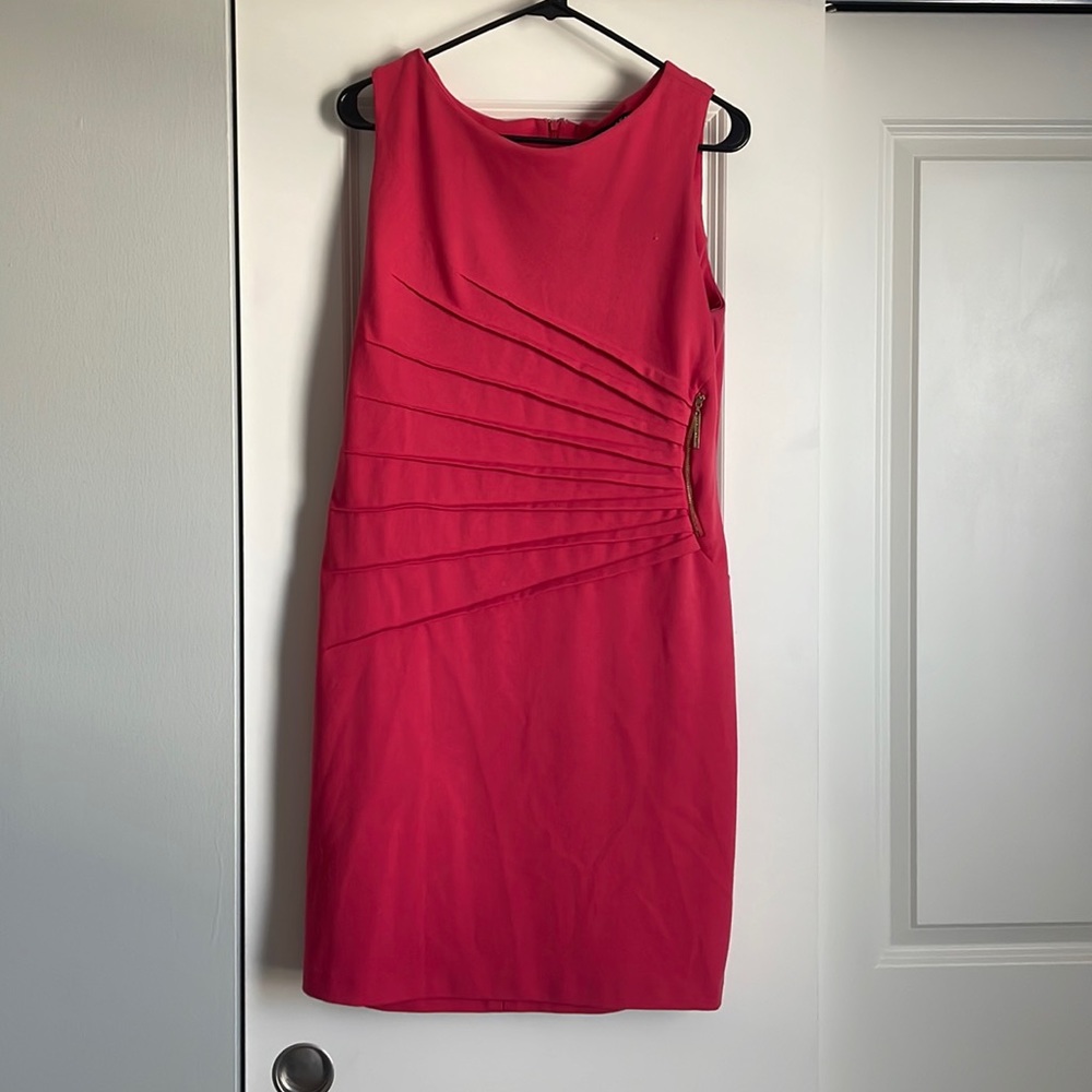 Ivanka trump rouched coral business dress, size 14